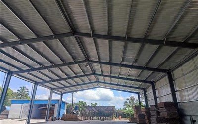 Are there any color options for a Prebuilt Warehouse?
