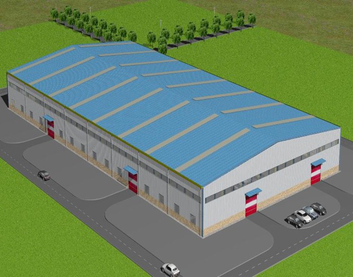 Warehouse With Crane